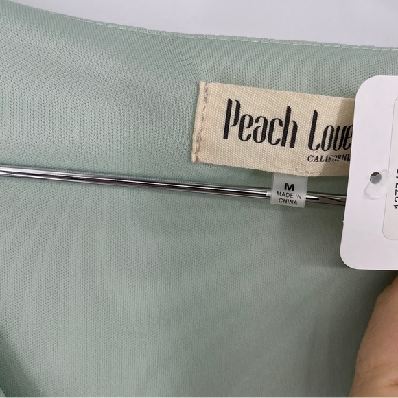 Peach Love Mint green ruffle bottom short dress - Picture 4 of 9